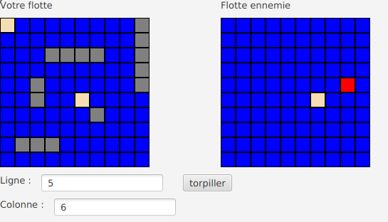 Jeu du Touché coulé ( version graphique + RMI )
